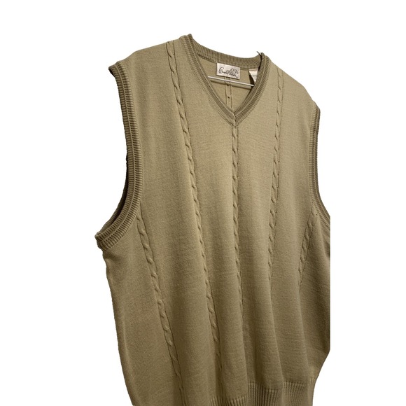 Vintage Arnold Palmer Sweater Vest Men's XL Beige Golf Grandpa Core Retro - Picture 2 of 10